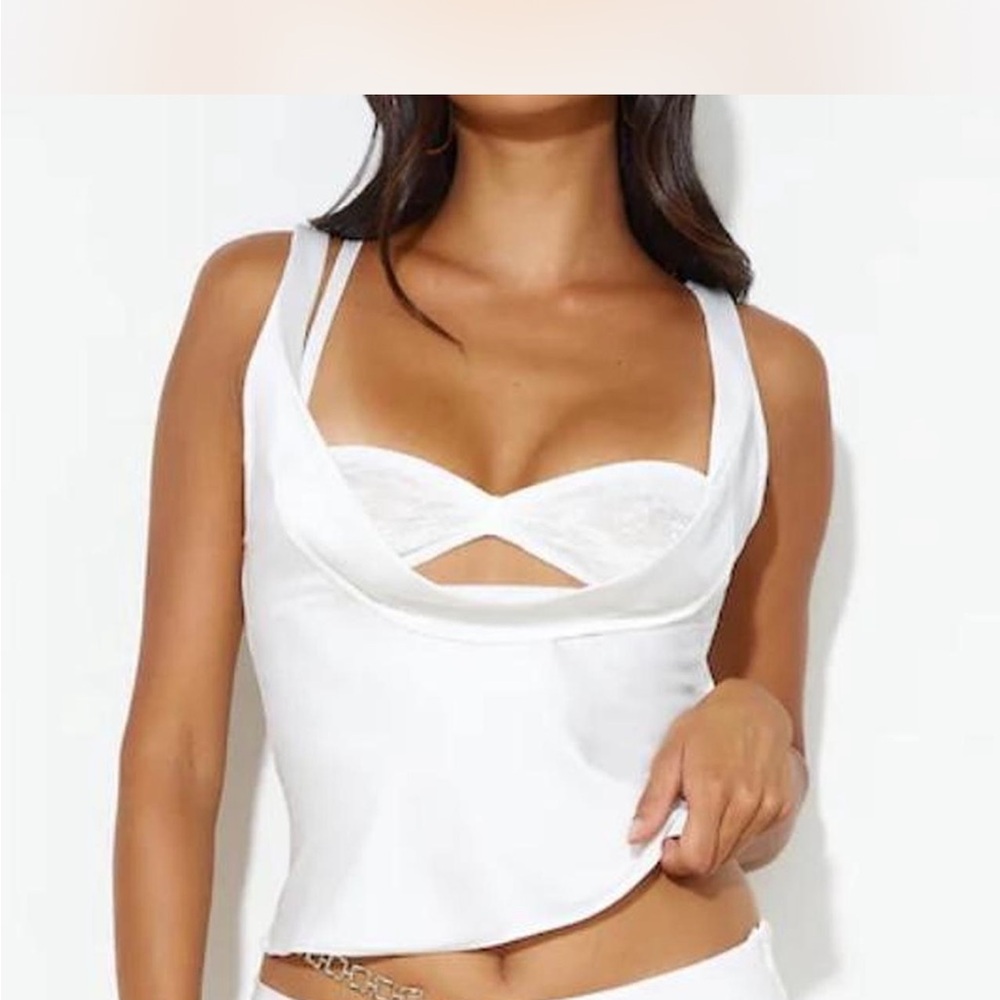 Lioness White Cutout Top